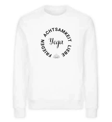 YOGA FRIEDEN  ACHTSAMKEIT LIEBE  - Unisex Organic Sweatshirt